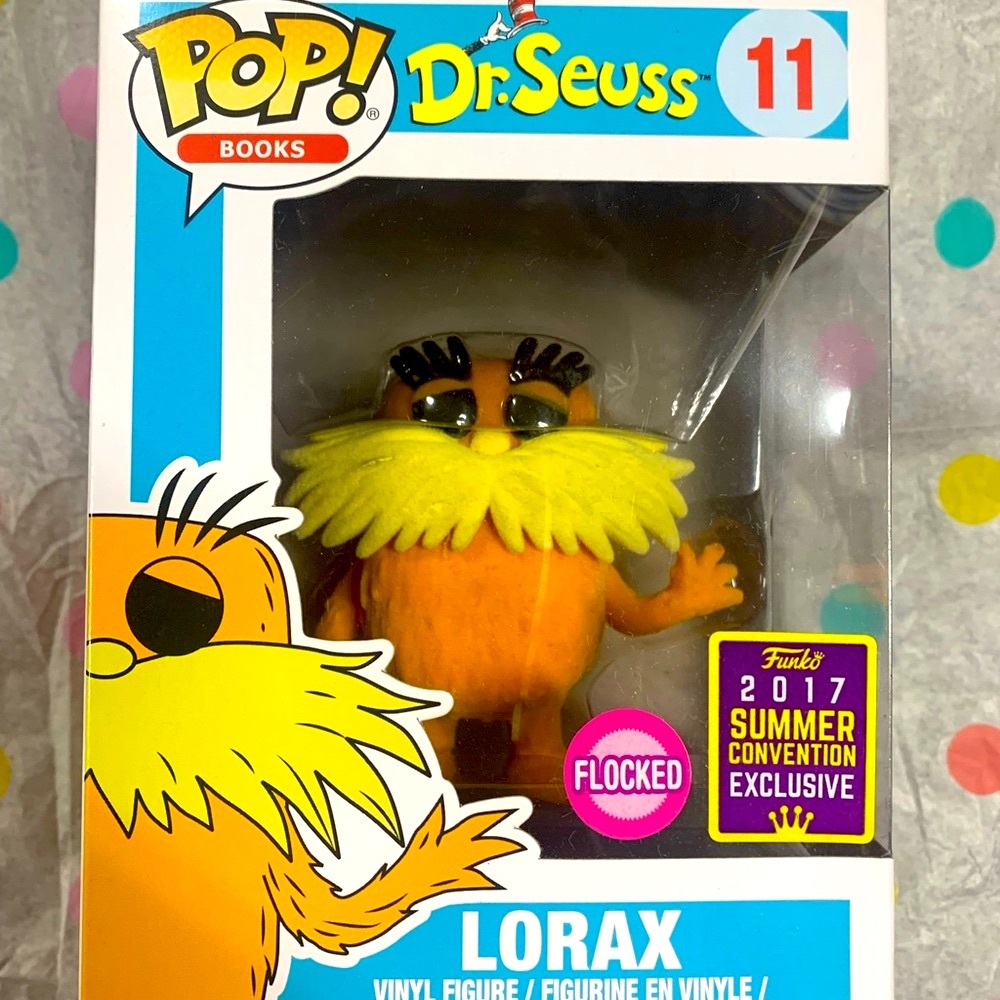 ❤︎︎❤︎︎❤︎︎🆂🅾︎🅻🅳❤︎︎❤︎︎❤︎︎2017 Summer Convention Exclusive The Lorax Flocked Funko